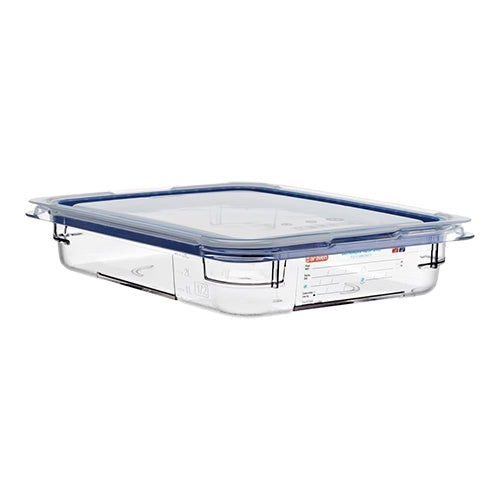Transparent GN 1/2 Food Container with Silicone-Seal Lid | Araven | Polycarbonate | 3.9 L, 32.5 x 26.5 x H6.5 cm 1