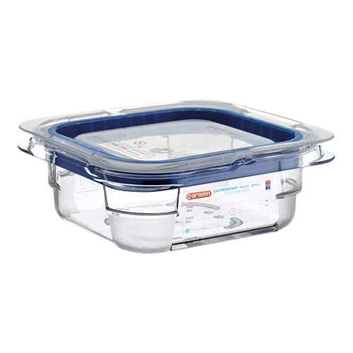 GN 1/6 Food Container with Silicone Seal Lid | Araven | Polycarbonate, 1 L, H6.5 cm 1
