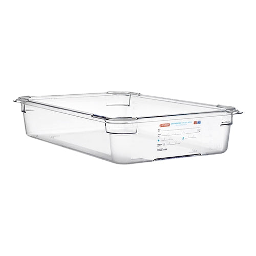 Araven GN 1/1 Polycarbonate Gastronorm Pan | Transparent | 100 mm | 13 L 1