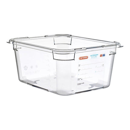 Araven GN 1/2 Polycarbonate Gastronorm Pan | Transparent | 150 mm | 9 L 1