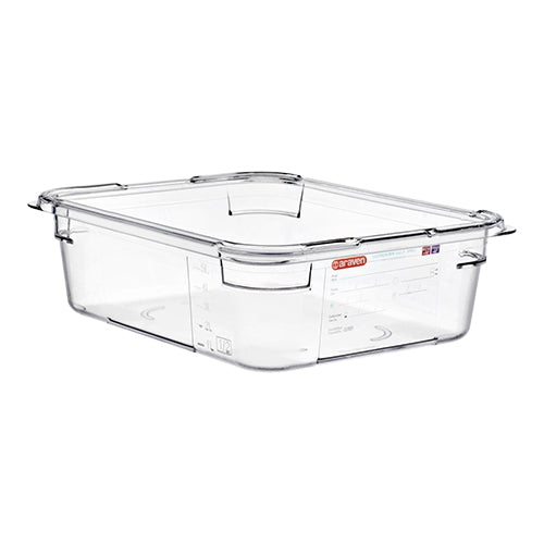 Araven Transparent GN 1/2 Gastronorm Pan | Polycarbonate | 100 mm | 6 L 1