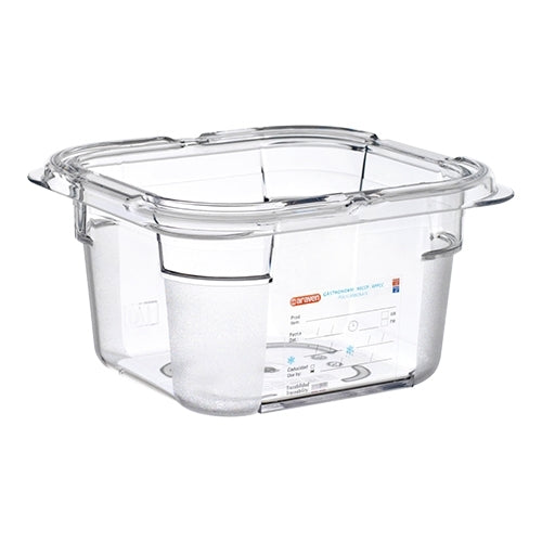 Araven Transparent Polycarbonate GN 1/6 Gastronorm Pan | 100 mm | 1.5 L 1