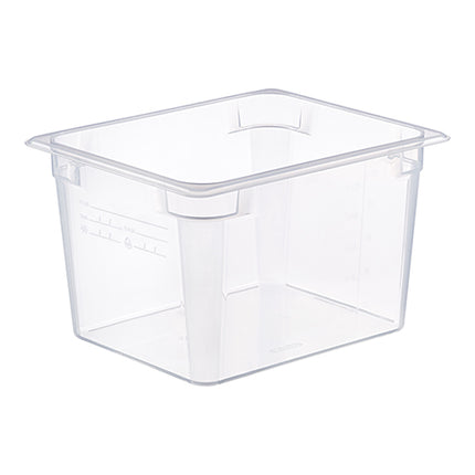 Araven Transparent Polypropylene Gastronorm Pan GN 1/2 with HACCP Label | H200 mm | 11.8 L 1