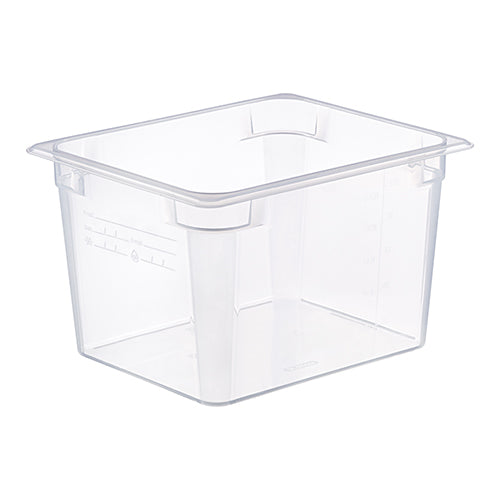 Araven Transparent Polypropylene Gastronorm Pan GN 1/2 with HACCP Label | H200 mm | 11.8 L 1