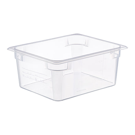 Araven Transparent Polypropylene Gastronorm Pan GN 1/2 with HACCP Label | H150 mm | 8 L 1