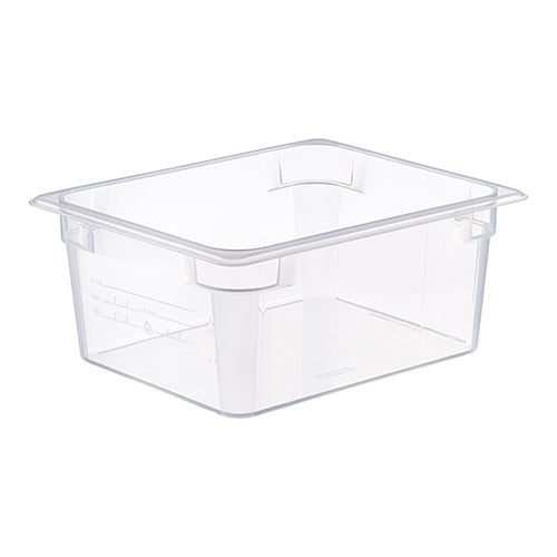 Araven Transparent Polypropylene Gastronorm Pan GN 1/2 with HACCP Label | H150 mm | 8 L 1