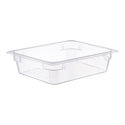 Araven Transparent Polypropylene Gastronorm Pan GN 1/2 with HACCP Label | H100 mm | 6.2 L 1