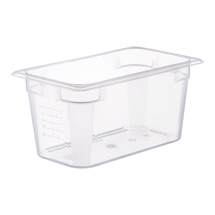 Araven Transparent Polypropylene GN 1/3 Gastronorm Food Pan with HACCP Label | 150 mm | 5.5 L 1