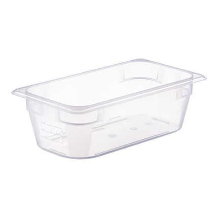 Araven Transparent Polypropylene GN 1/3 Gastronorm Food Pan with HACCP Label | 100 mm | 3.7 L 1