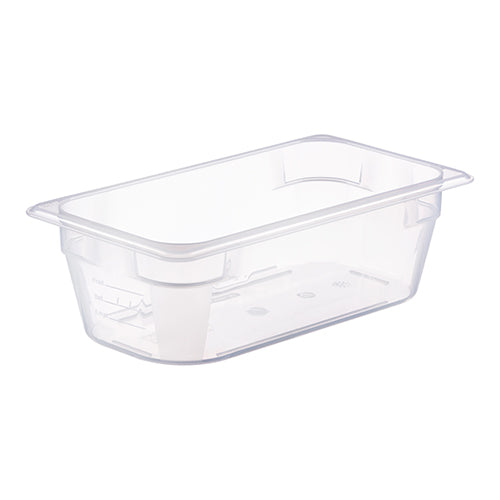 Araven Transparent Polypropylene GN 1/3 Gastronorm Food Pan with HACCP Label | 100 mm | 3.7 L 1