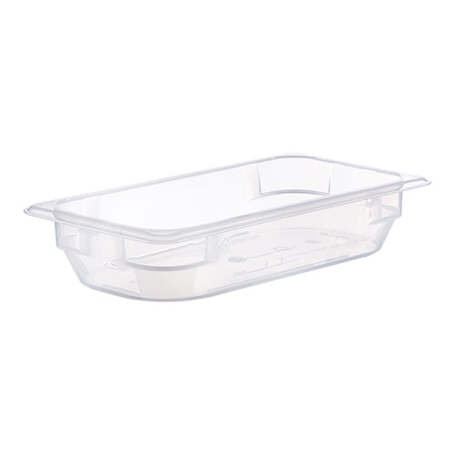 Araven Transparent Polypropylene GN 1/3 Gastronorm Food Pan with HACCP Label | 65 mm | 2.4 L 1