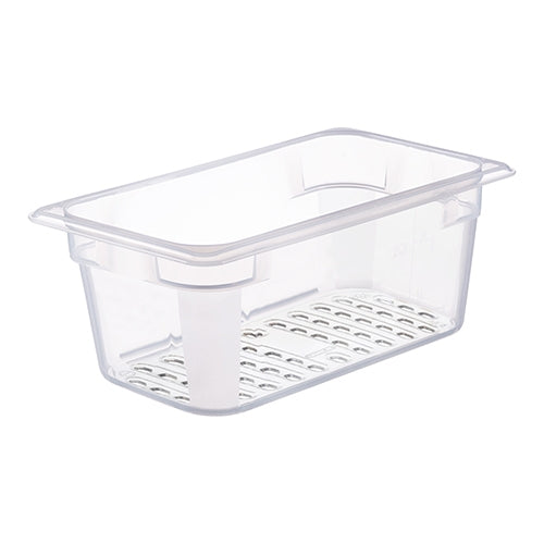 Perforated Transparent Polypropylene GN 1/3 Gastronorm Pan | Araven | HACCP Label | 130 mm | 4.6 L 1