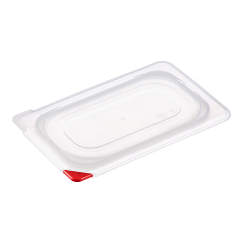 Araven Transparent Polypropylene GN 1/3 Gastronorm Lid with COLORCLIP | 32.5 x 17.6 cm 1