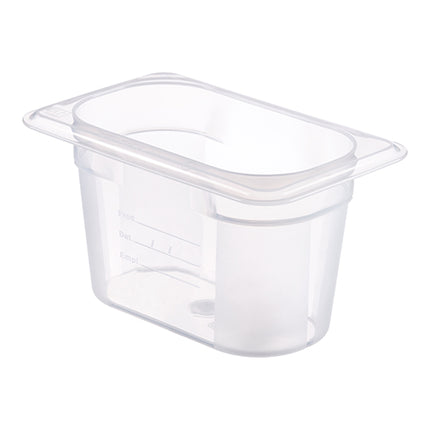 GN 1/9 Gastronorm Food Pan 100 mm | Araven | Transparent PP | 0.9 L 1