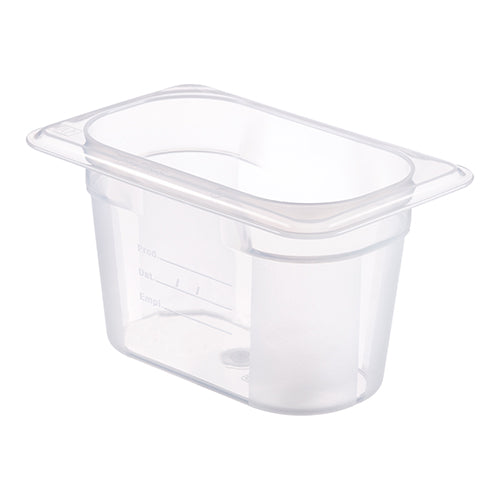 GN 1/9 Gastronorm Food Pan 100 mm | Araven | Transparent PP | 0.9 L 1