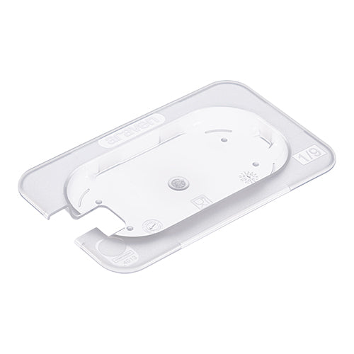 GN 1/9 Gastronorm Lid with Ladle Cut-Out | Araven | Transparent PP | 17.6 x 10.8 cm 1