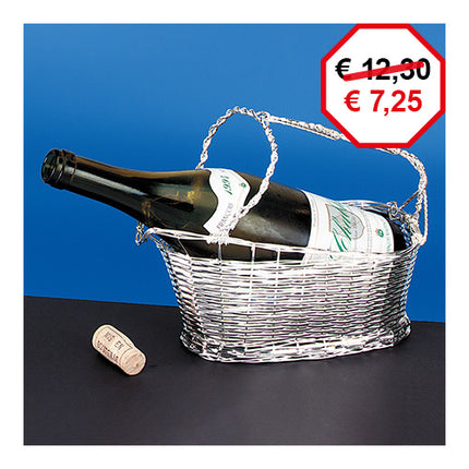 Wine Bottle Basket | EMGA | Silver-Plated, Silver 1