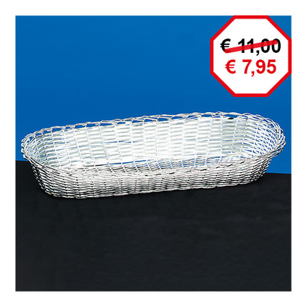 Rectangular Silver-Plated Bread Basket | EMGA | 35 x 15 x H5 cm 1