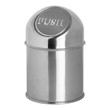 Table Waste Bin with Spring Cover | EMGA | Stainless Steel | 1.5 L | Ø12 x H19 cm 1