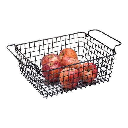 Black Metal GN 1/2 Buffet Basket | Pujadas | Stackable Rectangular Bread Display Basket 1