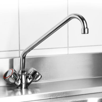 Single-Hole Sink Tap with Separate Hot and Cold Knobs | HENDI