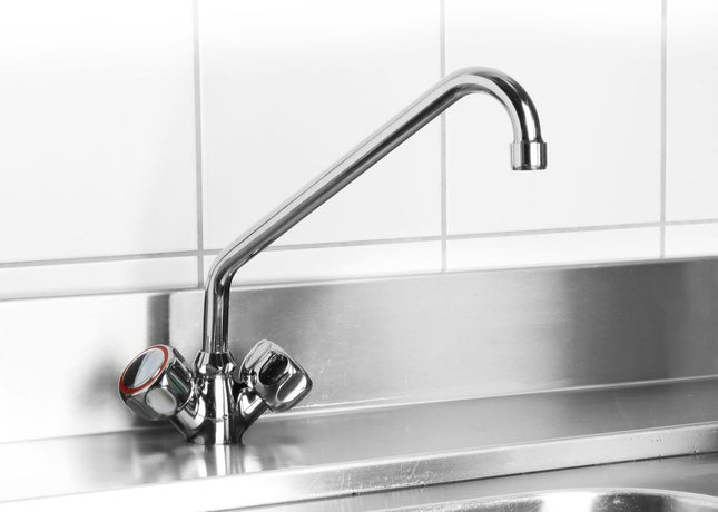 Single-Hole Sink Tap with Separate Hot and Cold Knobs | HENDI