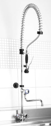 Tap with Pull-Out Rinser | HENDI | Single-Hole Pillar Tap | Adjustable Support