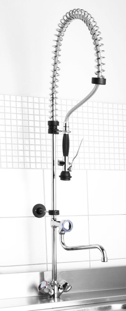 Tap with Pull-Out Rinser | HENDI | Single-Hole Pillar Tap | Adjustable Support