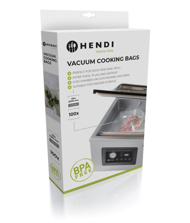 Sous-Vide Cooking Bags | HENDI | 100 pcs | 250x150mm | 2-Ply Vacuum Bags