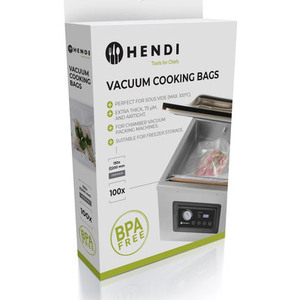 Sous-Vide Cooking Bags | HENDI | 100 pcs | 200x150mm | 2-Ply Vacuum Bags