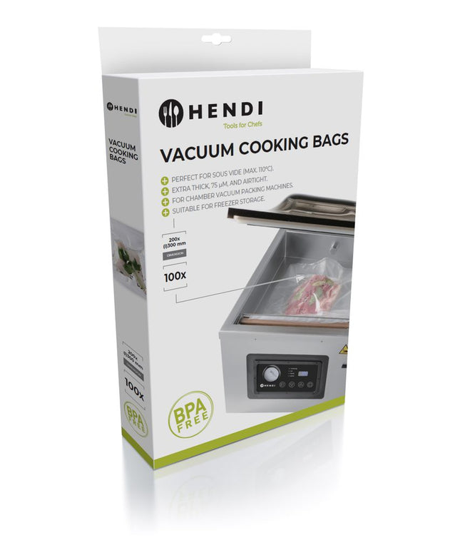 Sous-Vide Cooking Bags | HENDI | 100 pcs | 300x200mm | 2-Ply Vacuum Bags