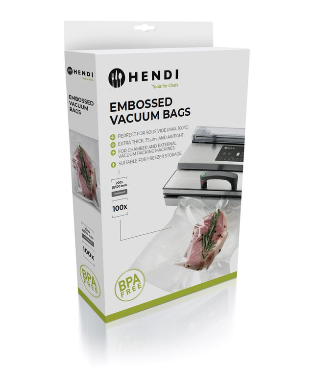 Embossed Vacuum Bags | HENDI | 200x300mm | 2-Ply, UV Filtered