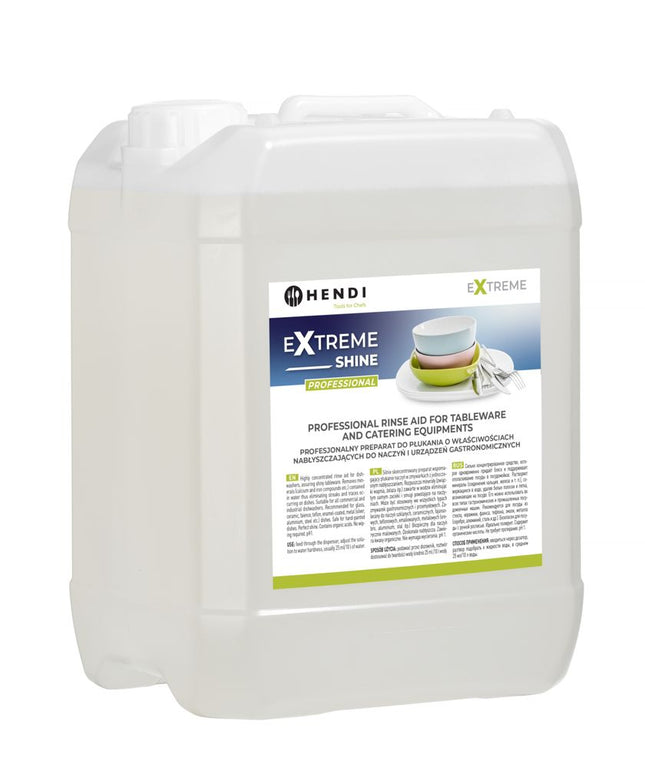 Extreme Shine Professional rinse aid for tableware and catering equipments, HENDI, 10 L