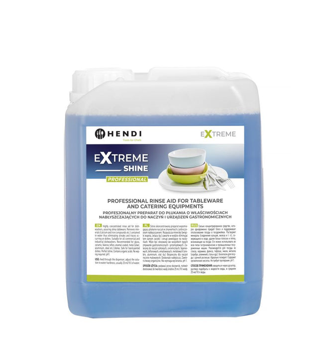 Extreme Shine Professional rinse aid for tableware and catering equipments, HENDI, 5 L