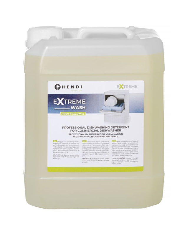 Extreme Wash Professional dishwashing detergent for commercial dishwasher, HENDI, 10 L