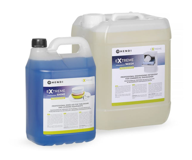 Extreme Wash & Shine Professional set for washing and rinsing dishes in commercial dishwashers, HENDI, 10 L + 5 L