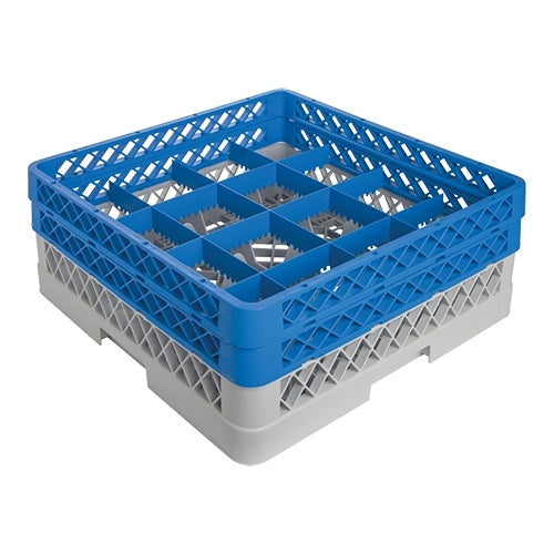 CaterRacks CR1602 Cutlery Beaker Dishwasher Rack | 16 Compartments | Polypropylene | 50 x 50 cm, Ø11.2 x H16 cm 1