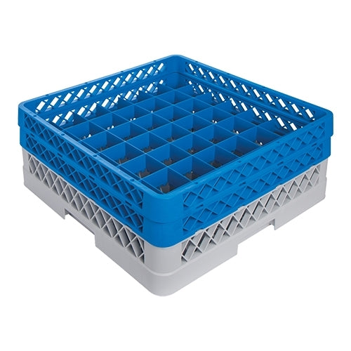 49-Compartment Tumbler Glass Dishwasher Rack | CaterRacks CR4912 | Polypropylene | 50 x 50 cm | Ø6.3 x H16 cm Compartments 1