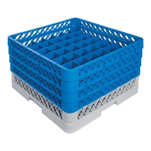 49-Compartment Tumbler Glass Dishwasher Rack | CaterRacks CR4914 | Polypropylene | 50 x 50 cm | Ø6.3 x H24 cm Compartments 1