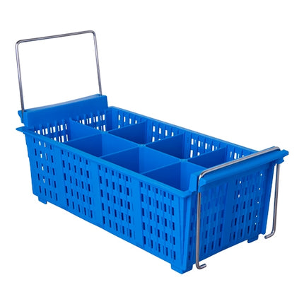 Cutlery Basket with Folding Handles | CaterRacks CR6500 | 8 Compartments | 43 x 21 x H15 cm 1