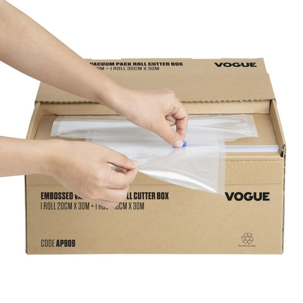 Vacuum Packaging Roll with Cutter Box (Embossed) | Vogue | Double Pack | 200 mm & 300 mm 2