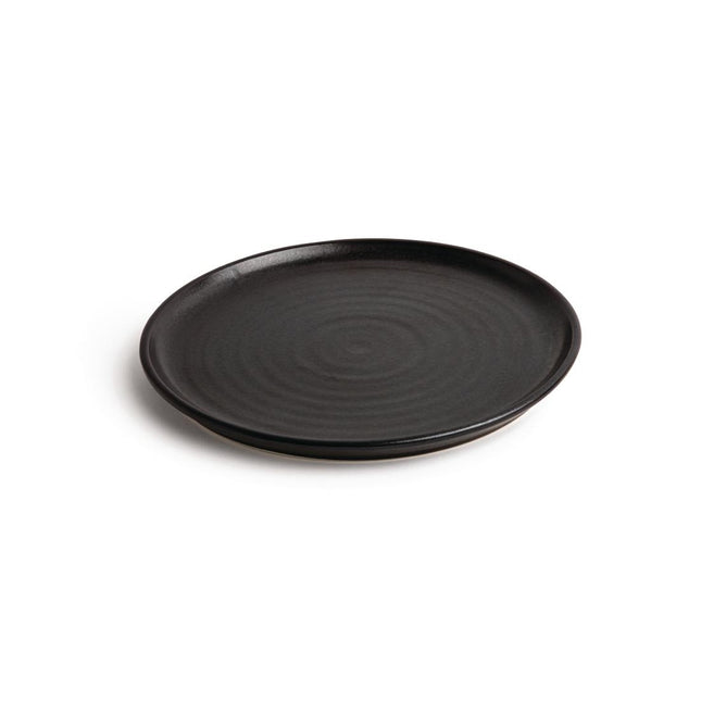 Round Black Plates with Narrow Rim 26.5cm | Olympia Canvas 2