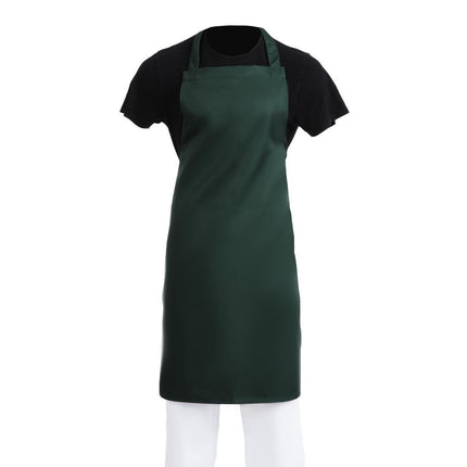 Durable Dark Green Polyester-Cotton Halter Apron | Whites | 96.5x71.1 cm
