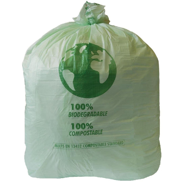 Green Compostable Garbage Bags 90L | Jantex