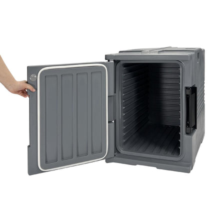 Heavy-Duty Thermo-Box 600 Front-Loading Food Transport Box Black | Vogue | 465x610x630mm 5