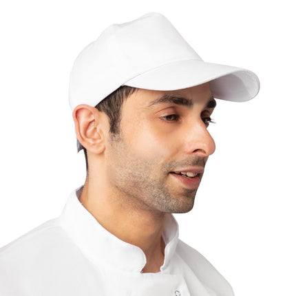 White Baseball Cap | Adjustable | 65% Polyester, 35% Cotton 2