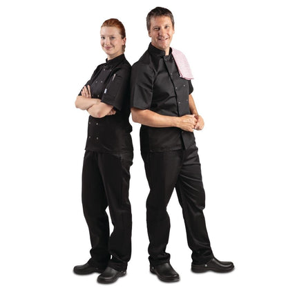 Whites Vegas Unisex Short Sleeve Chef Jacket Black M 8