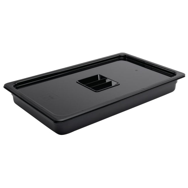 Polycarbonate Gastronorm Container 1/1 Black 65mm | Vogue 2