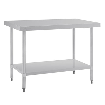 Stainless Steel Worktable without Backsplash 90x120x70cm | Vogue 3