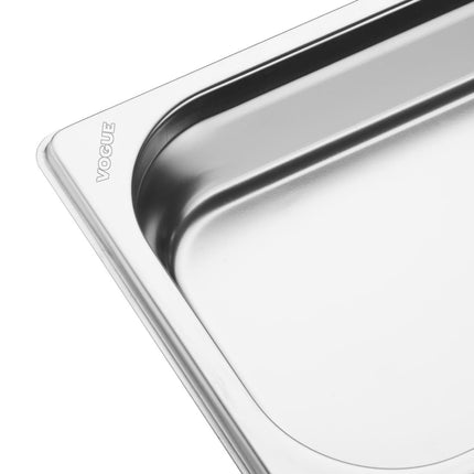 Stainless Steel Gastronorm Pan 2/4 Size 40mm | Vogue 4